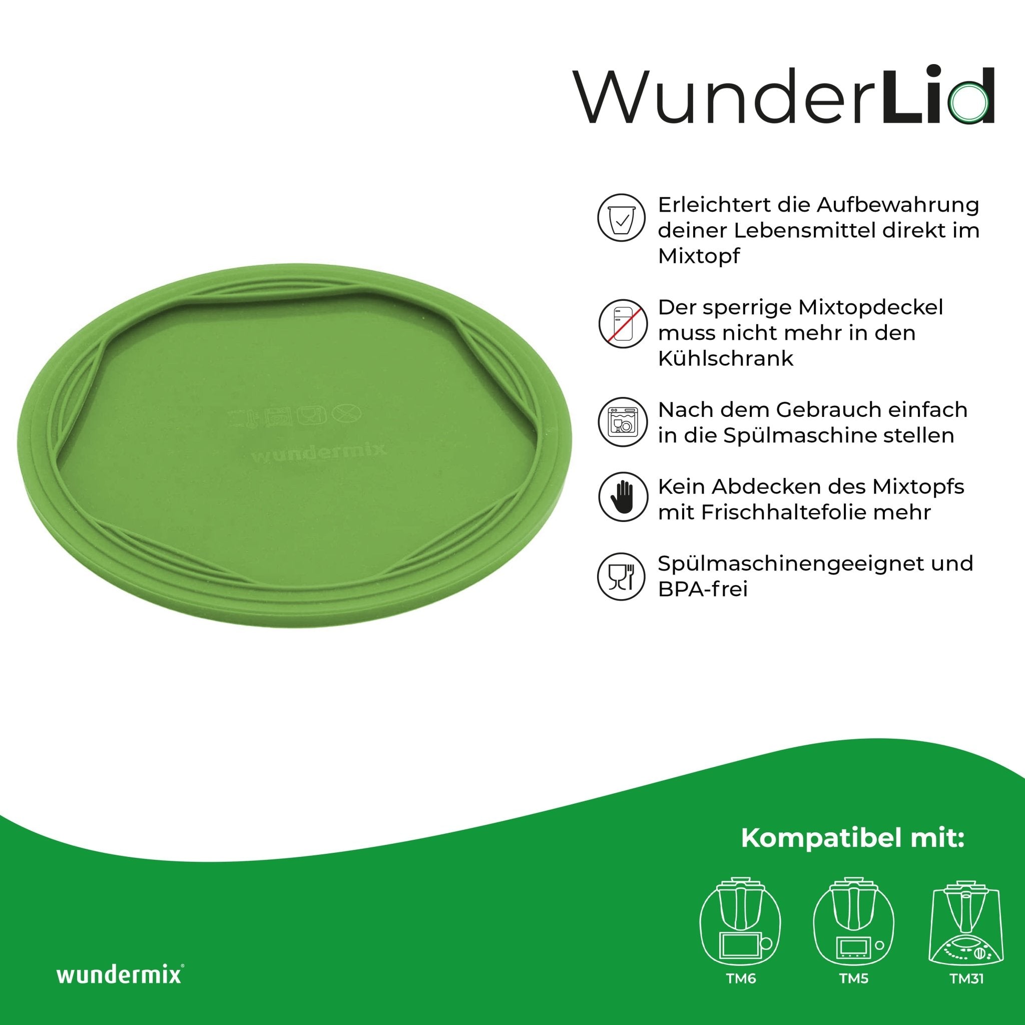 WunderLid® | Silikondeckel für Thermomix-Mixtopf  TM6, TM5, TM31