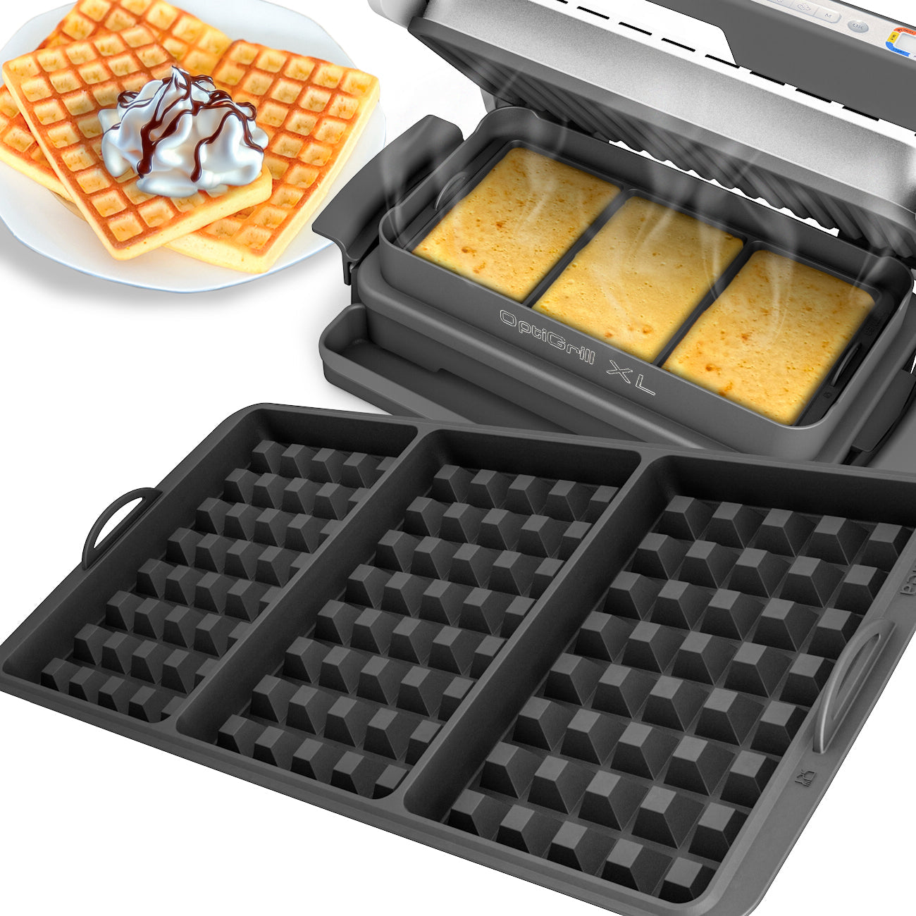 ZauberFry - Waffeleinsatz für OptiGrill XL